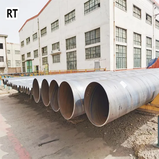 ASTM A36 A53 A106 LSAW SSAW Sawl ERW Sch 40 de grande diâmetro de aço carbono tubo soldado em espiral galvanizado material de aço helicoidal API5l