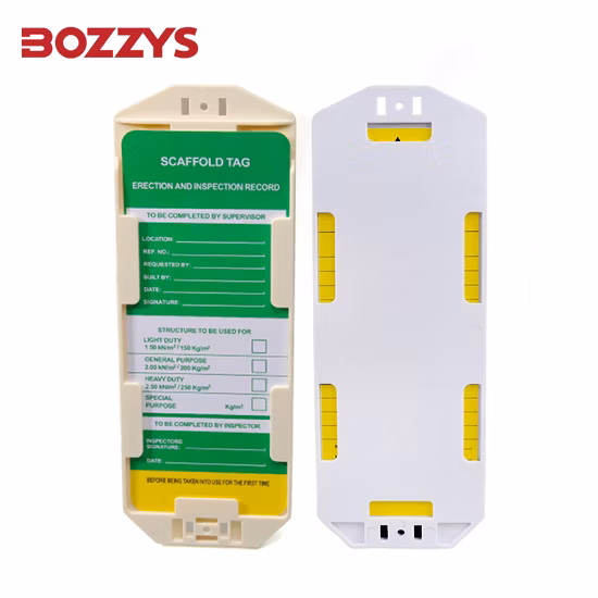 Etiqueta de andaime de fornecedor de fabricação OEM Bozzys