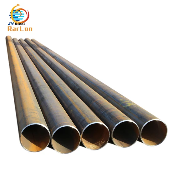 Tubo de aço soldado de carbono, tubo de aço ERW, seção oca redonda na China